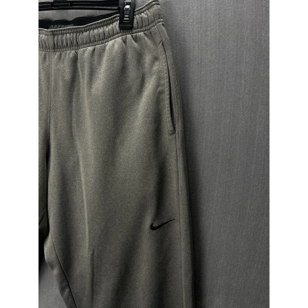 Nike Therma-FIT Sweatpants Mens XL Gray Fleece Adjustable Leg Opening